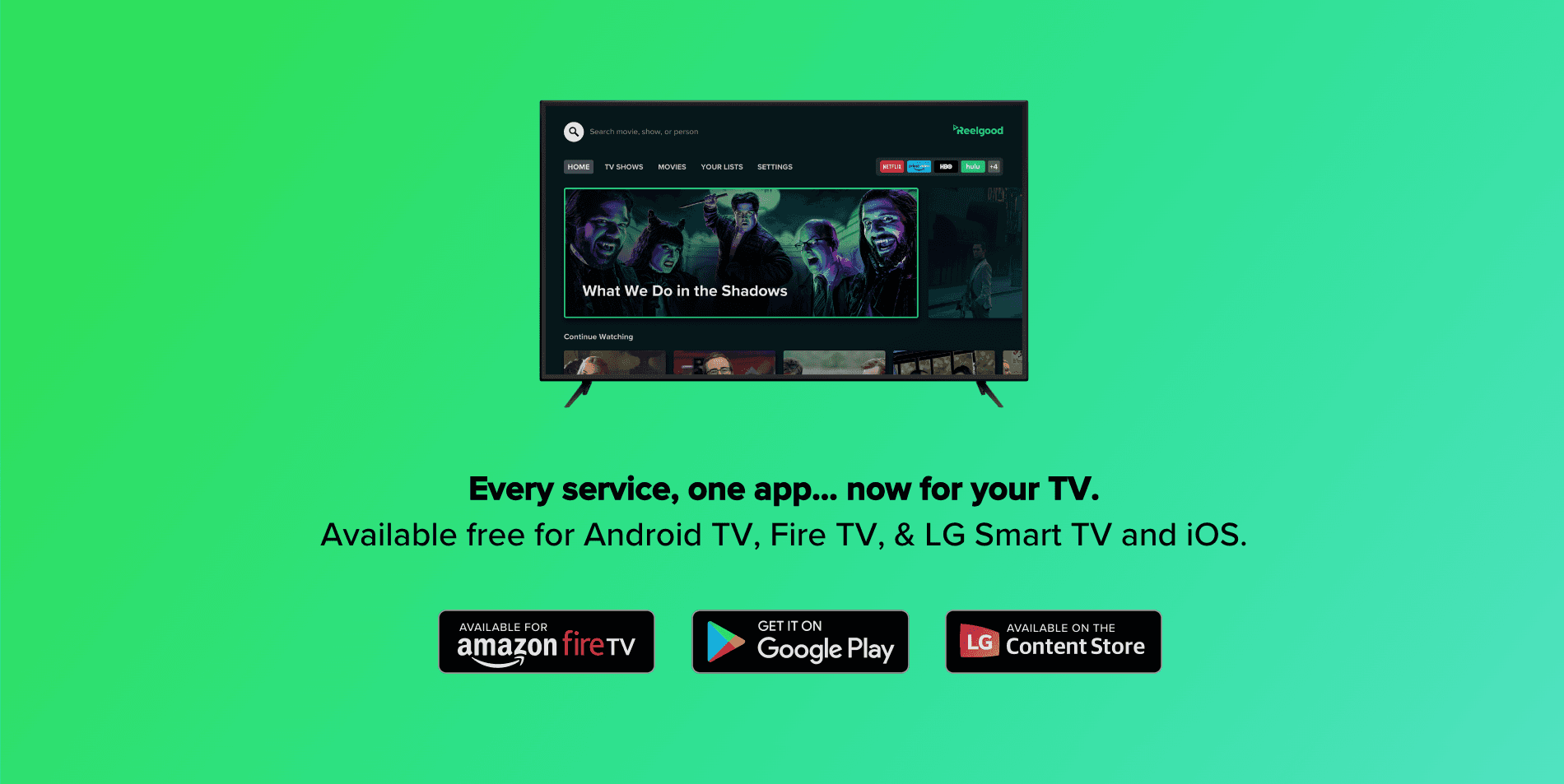 reelgood tv page